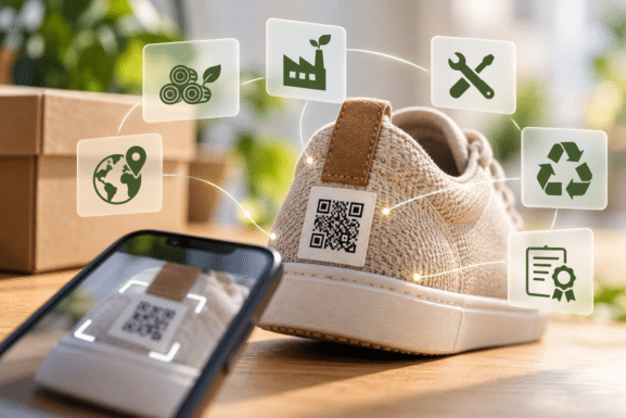 Zapatillas con pasaporte digital de producto